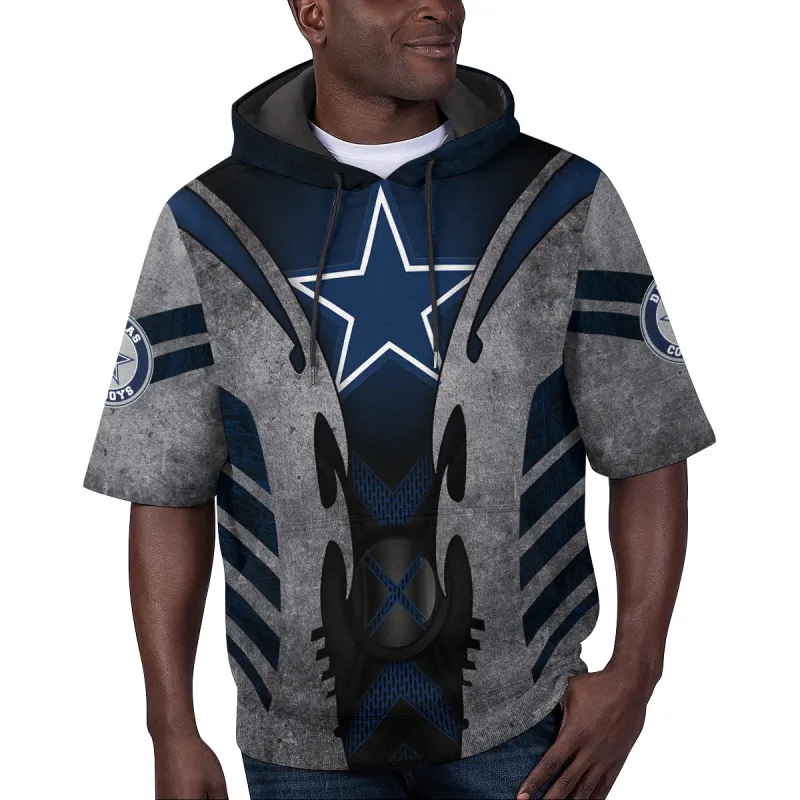 Dallas Cowboys Short Sleeve Hoodie Design