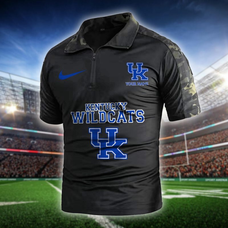 Kentucky Wildcats Army Polo Shirt - Black Camo