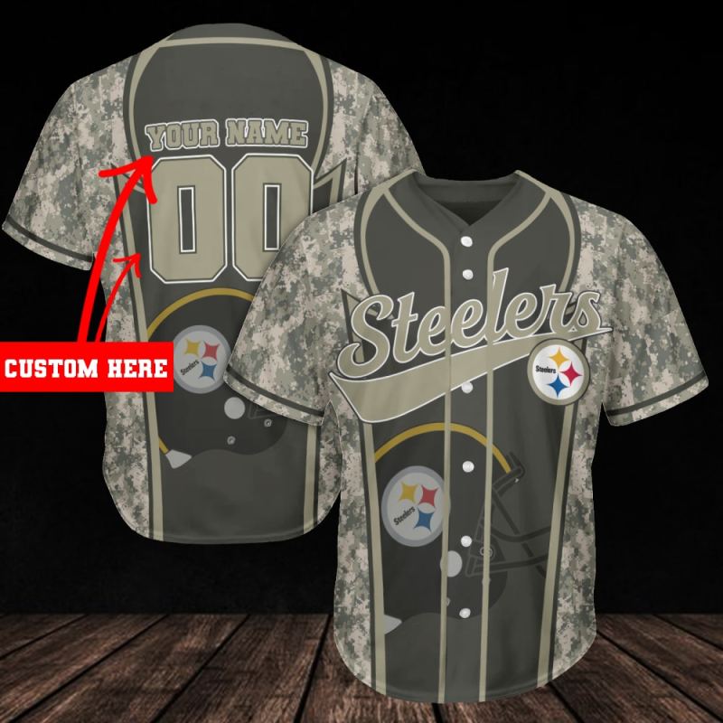Pittsburgh Steelers Personalized Baseball Jersey