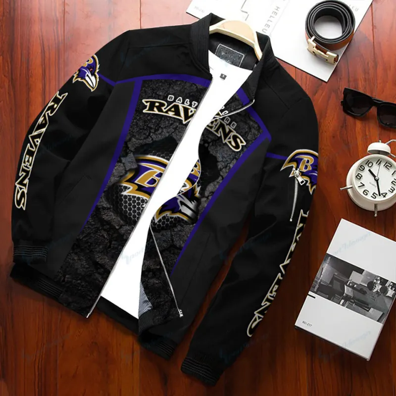 Baltimore Ravens Bomber Jacket Side View