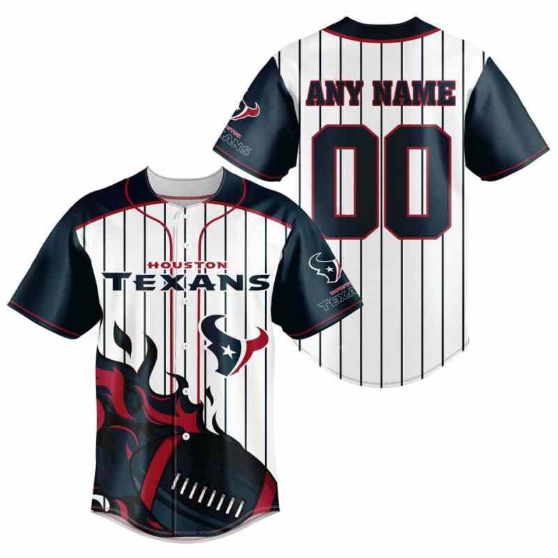 Houston Texans Personalized Baseball Jersey