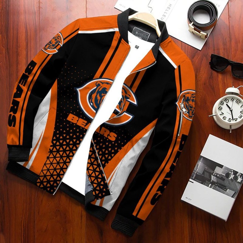 Chicago Bears Bomber Jacket Front View
