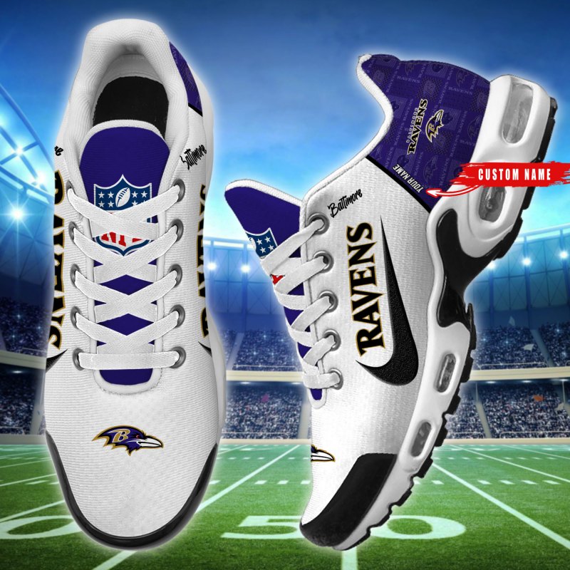 Baltimore Ravens New Personalized T-N Youth Sneakers