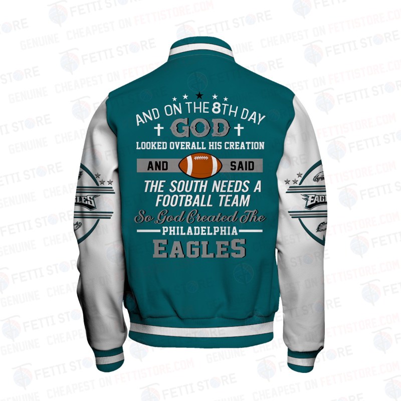 Philadelphia Eagles Varsity Jacket Back View