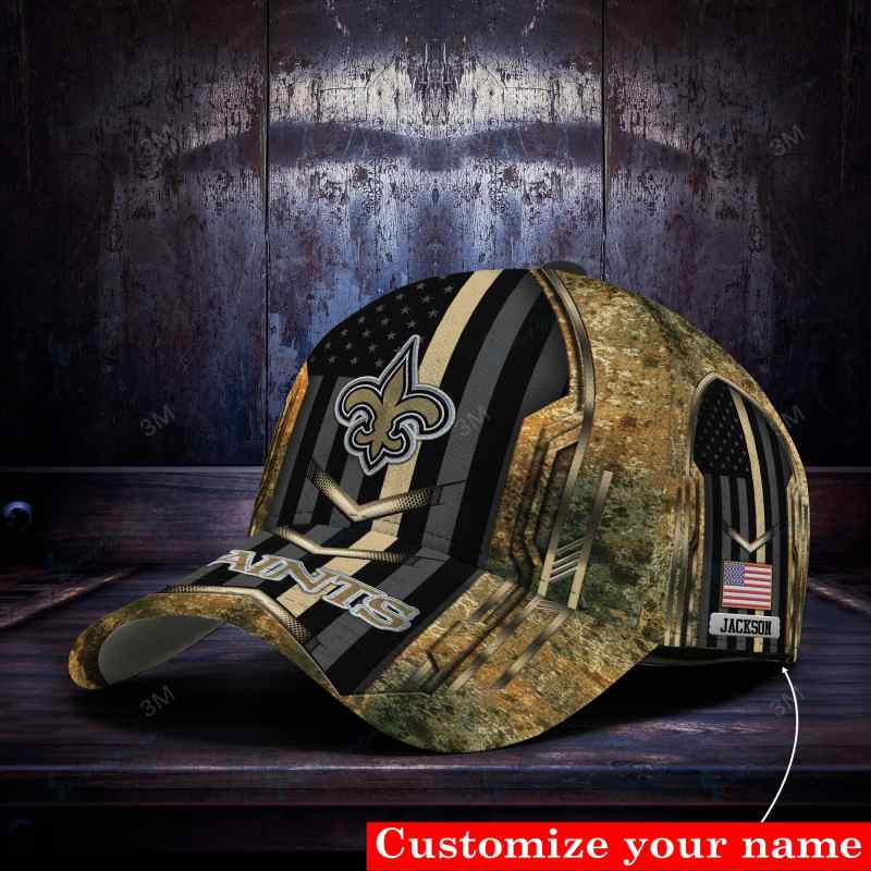 New Orleans Saints Personalized Classic Cap Side View