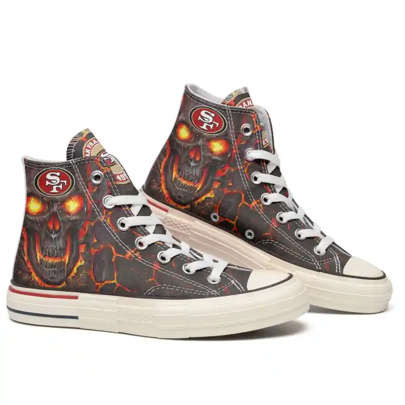 San Francisco 49ers New High Top Canvas Shoes