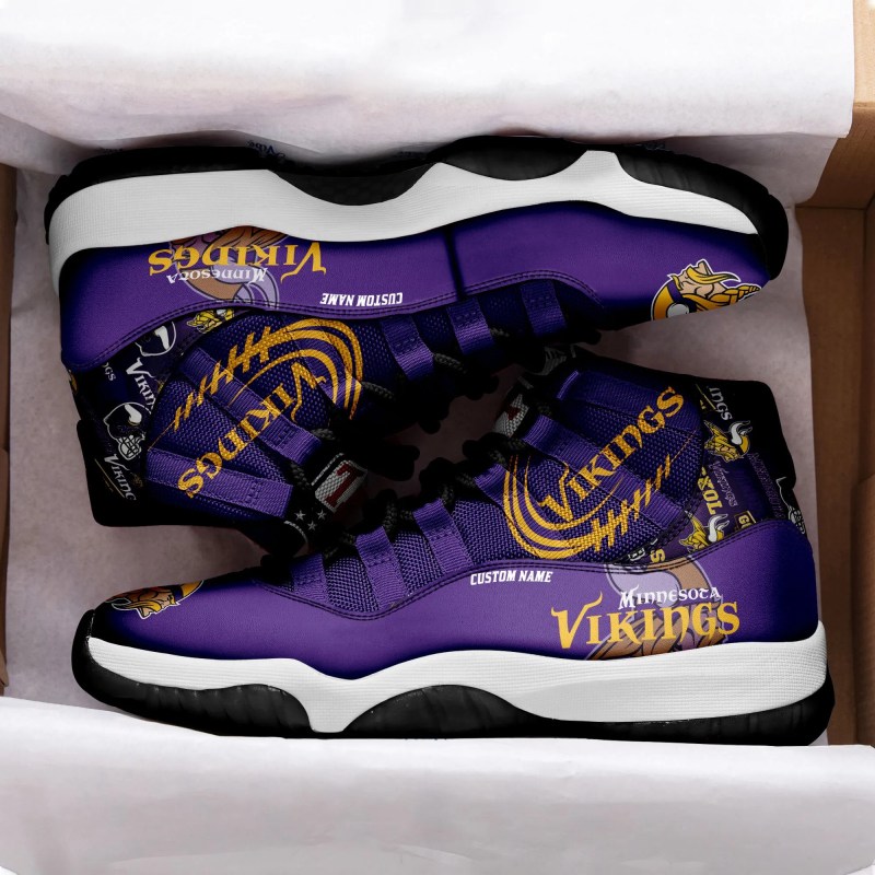 Minnesota Vikings AJD11 Sneakers - Top View