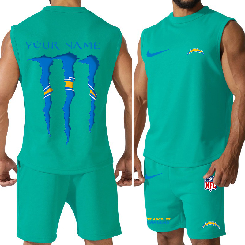 Los Angeles Chargers Tank Top and Shorts 5