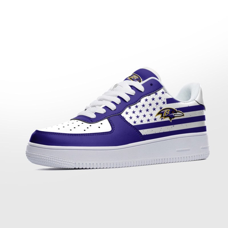 NFL Baltimore Ravens Air Force 1 Sneakers Side View