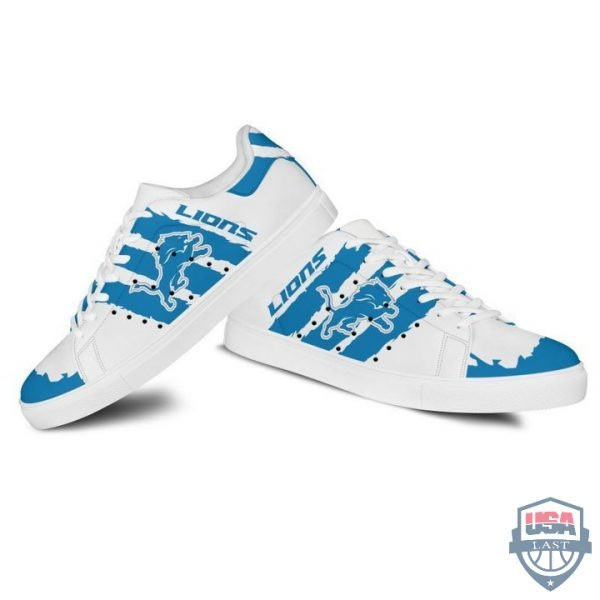 Detroit Lions Custom Sneakers Side View