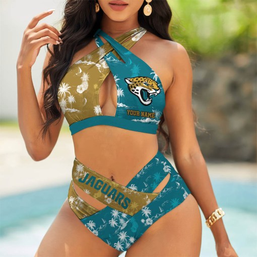 Jacksonville Jaguars Women's Bikini Swimsuit - Front View