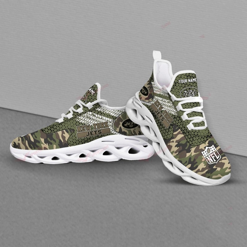 New York Jets Yezy Running Sneakers View 2