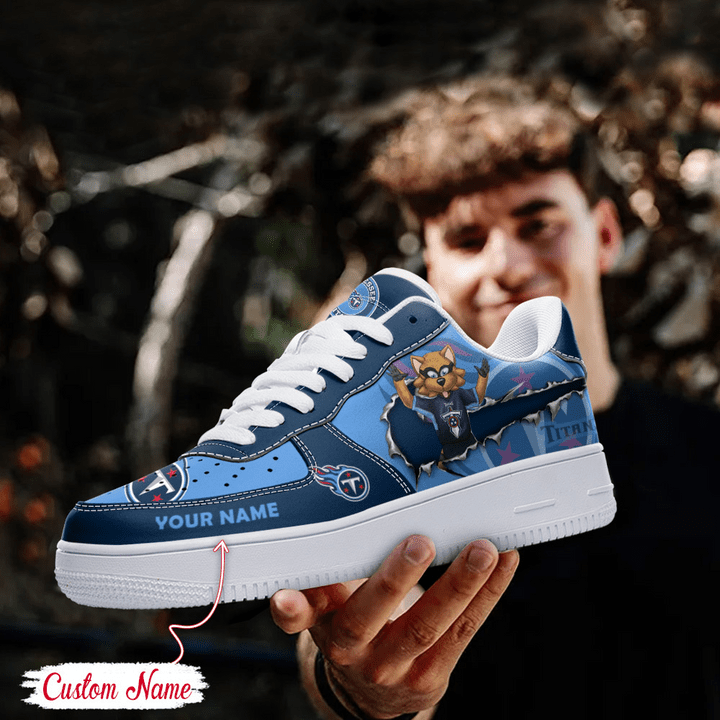 NFL Tennessee Titans Custom Name Air Force 1 Sneaker