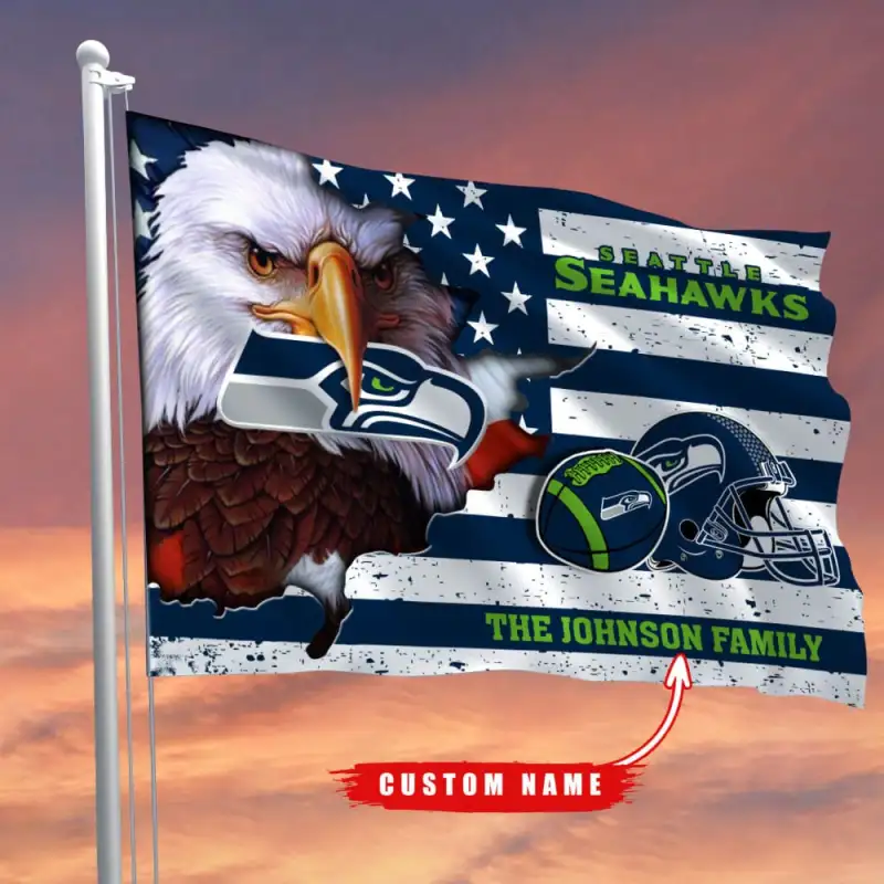 Seattle Seahawks Custom Flag