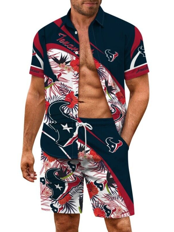 Houston Texans Combo Hawaiian Shirt and Shorts