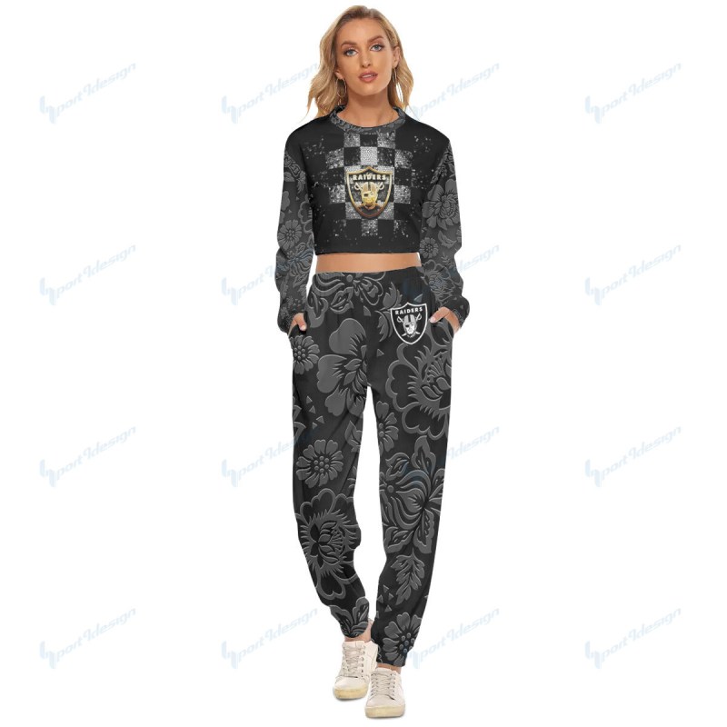Las Vegas Raiders Crop Sweater Outfit