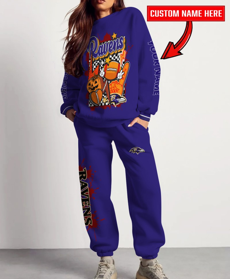 Baltimore Ravens Halloween Collection Sweatshirt and Sweatpants