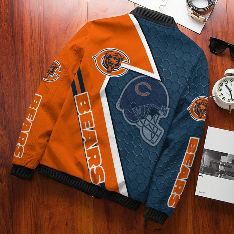 Chicago Bears Personalized Bomber Jacket Alternate View