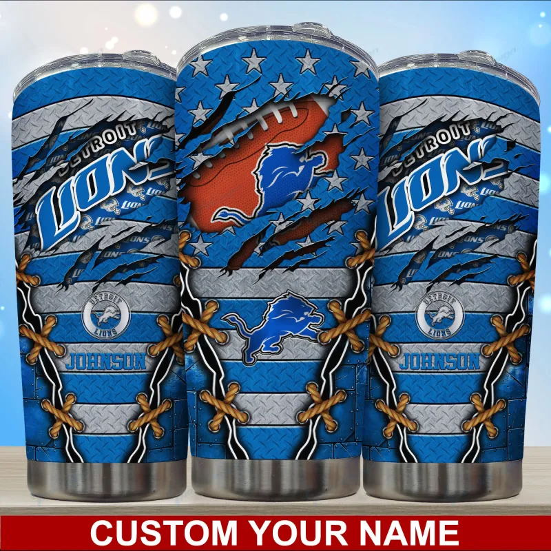 Detroit Lions Personalized Tumbler Image 2