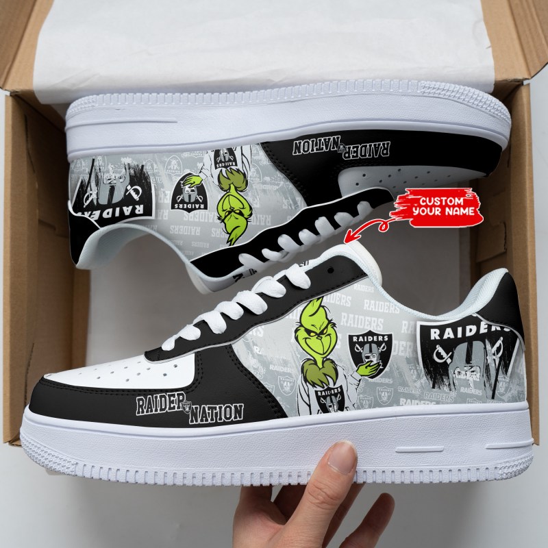 Las Vegas Raiders AF1 Shoes Top View