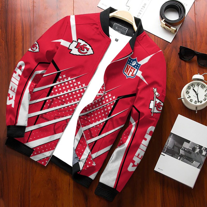 Kansas City Chiefs Personalized Bomber Jacket Back