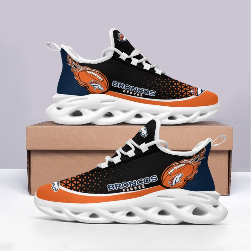 Denver Broncos Yezy Running Sneakers Top View