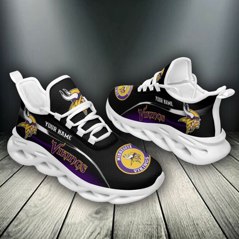 Minnesota Vikings Personalized Yezy Running Sneakers - Image 3