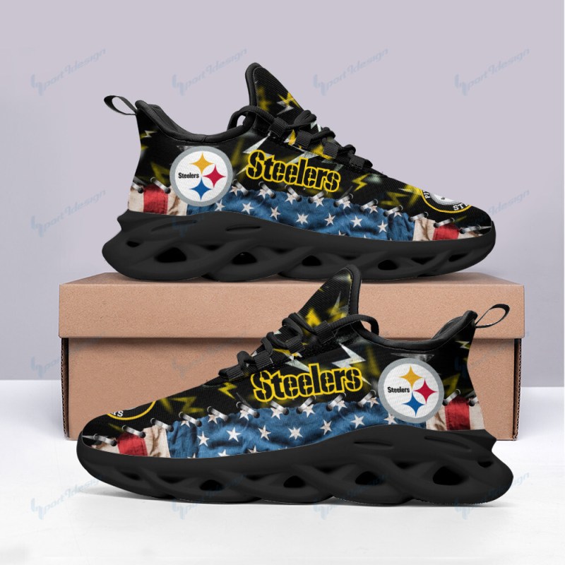 Pittsburgh Steelers Yezy Sneakers Front View