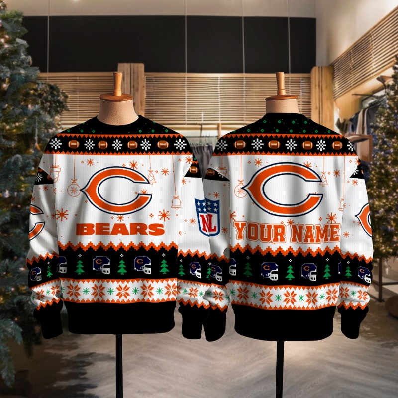Chicago Bears Ugly Christmas Sweater Full View