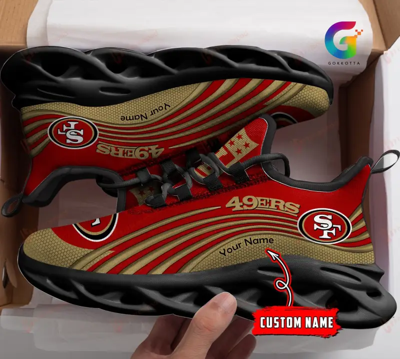 San Francisco 49ers Personalized Yezy Running Sneakers Sizing Chart