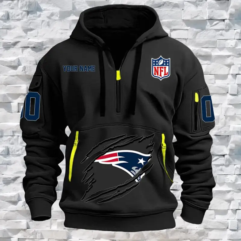 New England Patriots Quarter Zip Hoodie