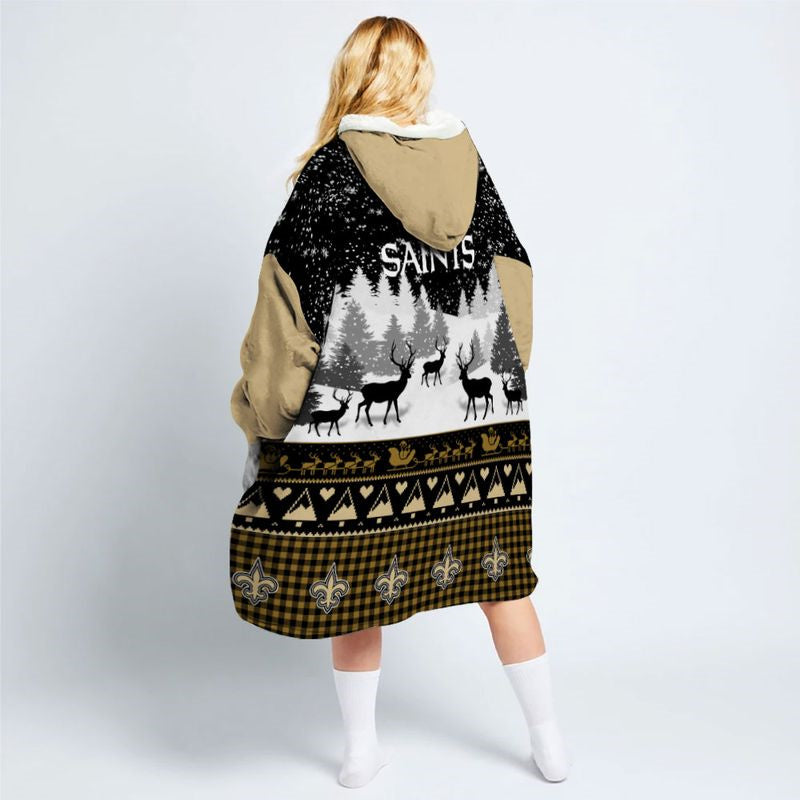 New Orleans Saints Snug Hoodie Back View