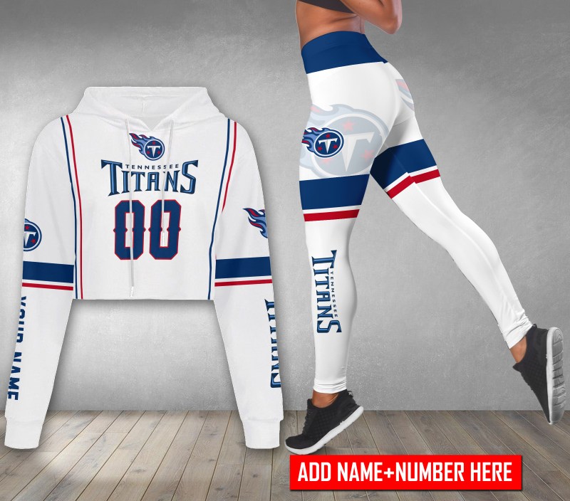 Tennessee Titans Croptop Hoodie and Leggings