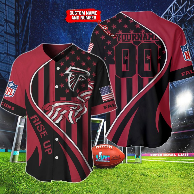 Atlanta Falcons Personalized Baseball Jersey