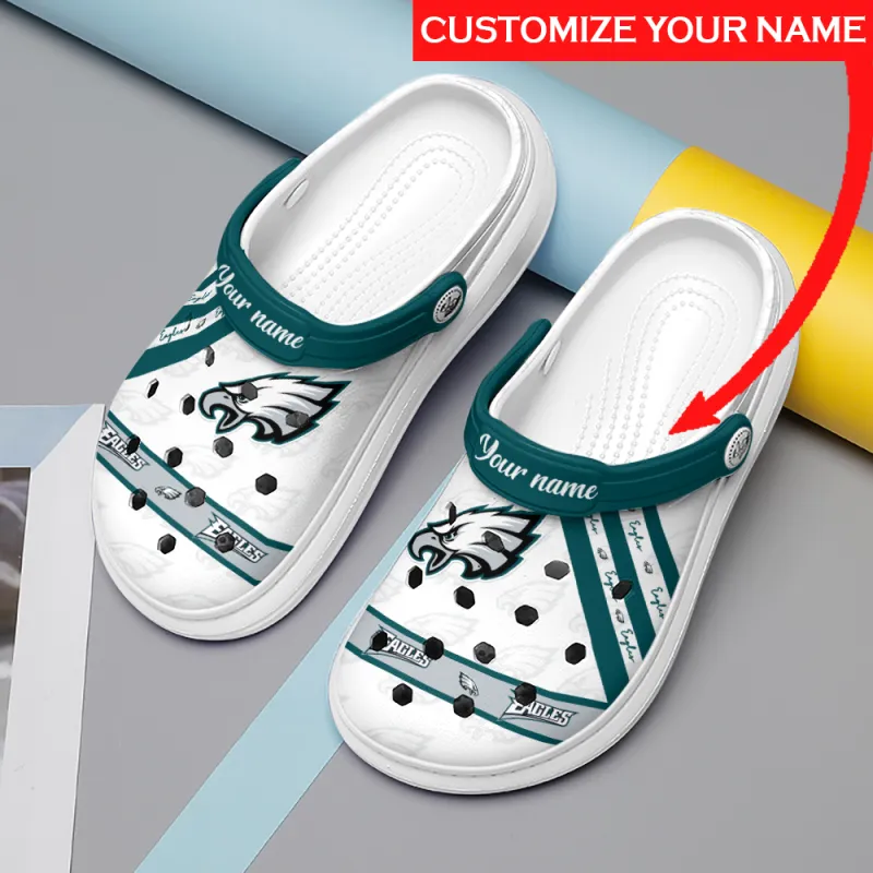 Philadelphia Eagles Personalized Clog Back View
