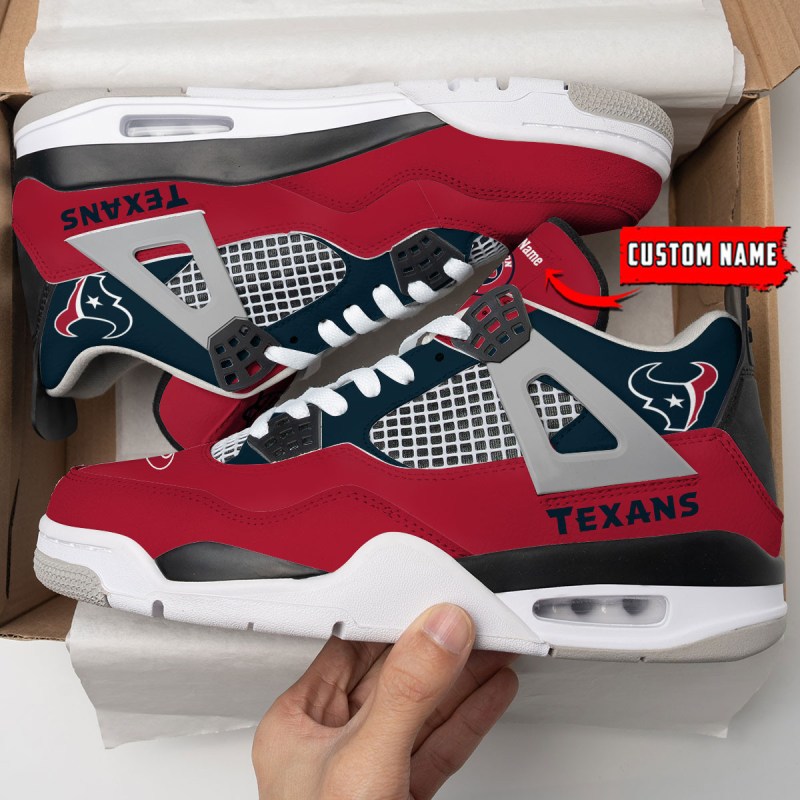 Houston Texans Personalized AJ4 Sneaker