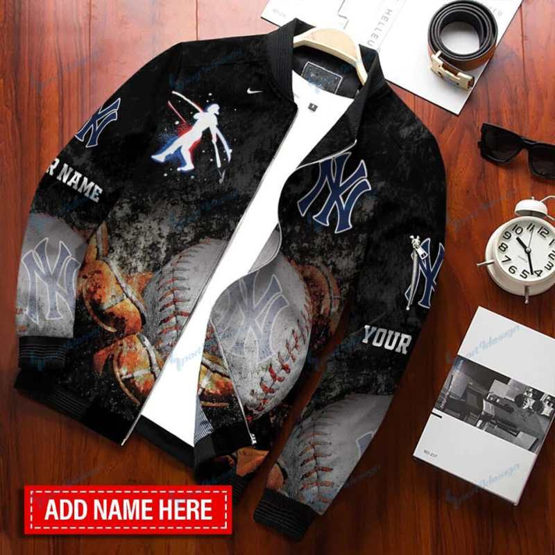 New York Yankees Personalized Bomber Jacket - Back View