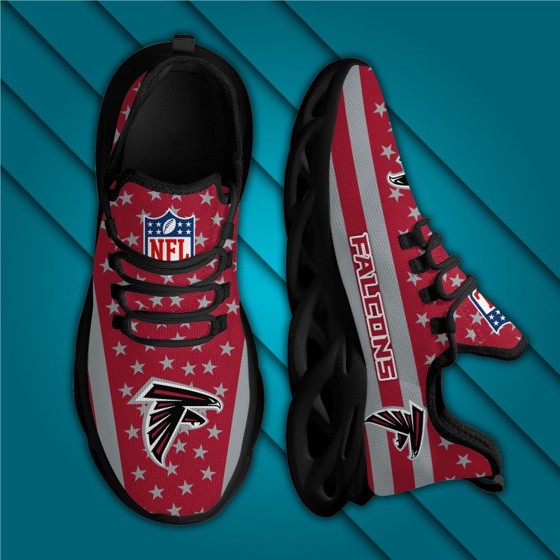 Atlanta Falcons Yezy Sneakers Angle View