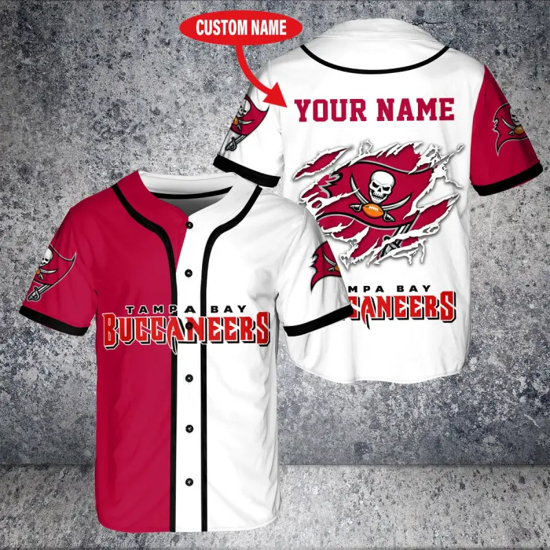 Tampa Bay Buccaneers Personalized Baseball Jersey