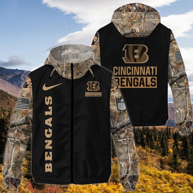 Cincinnati Bengals Personalized Hunting Outdoor Jacket