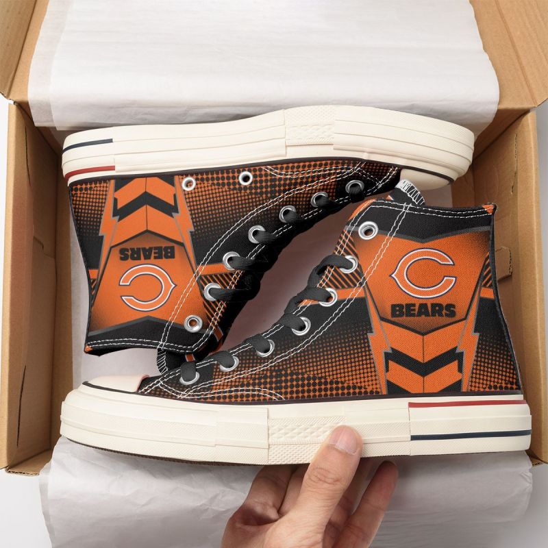 Chicago Bears New High Top Canvas Shoes