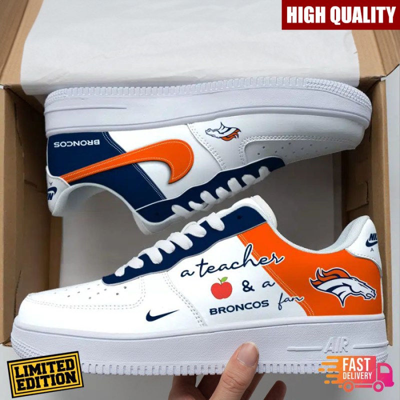 Denver Broncos Custom Job Nike Air Force Shoes