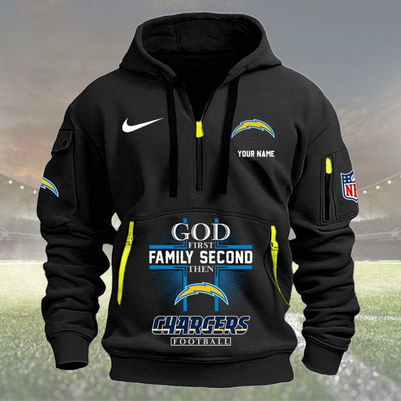 Black Los Angeles Chargers Hoodie
