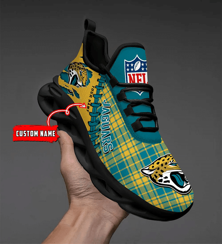 Jacksonville Jaguars Personalized Yezy Running Sneakers