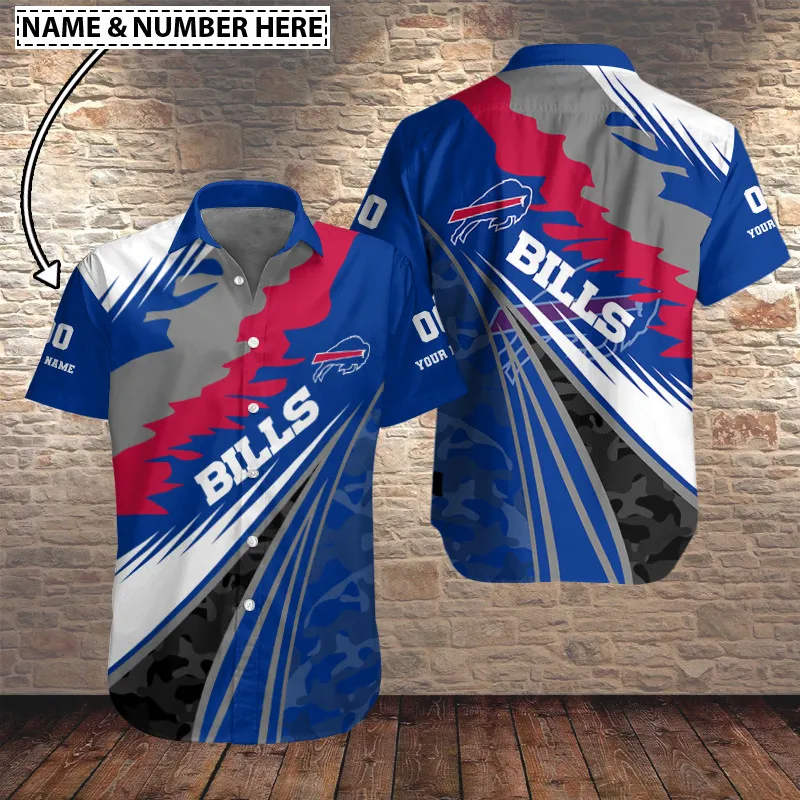 Buffalo Bills Personalized Button Shirt Sizing Chart