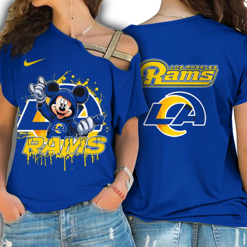 Los Angeles Rams Cross Strap Shoulder Shirt Front View