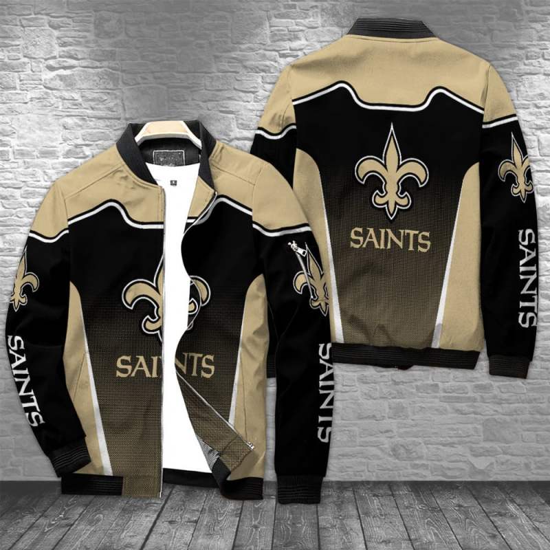 New Orleans Saints Bomber Jacket Front View