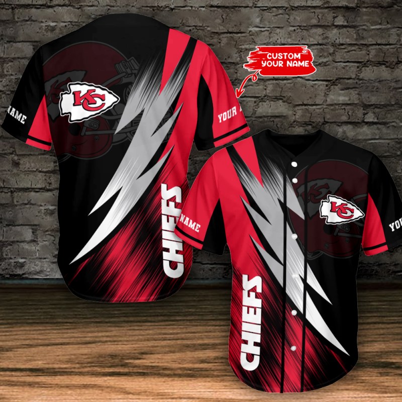 Kansas City Chiefs Personalized Baseball Jersey