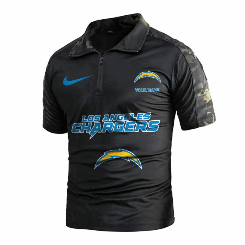 Los Angeles Chargers Army Polo Shirt Camo