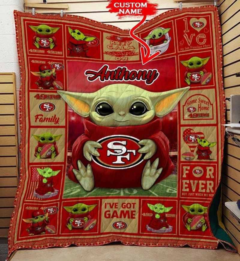 San Francisco 49ers Personalized Quilt 3